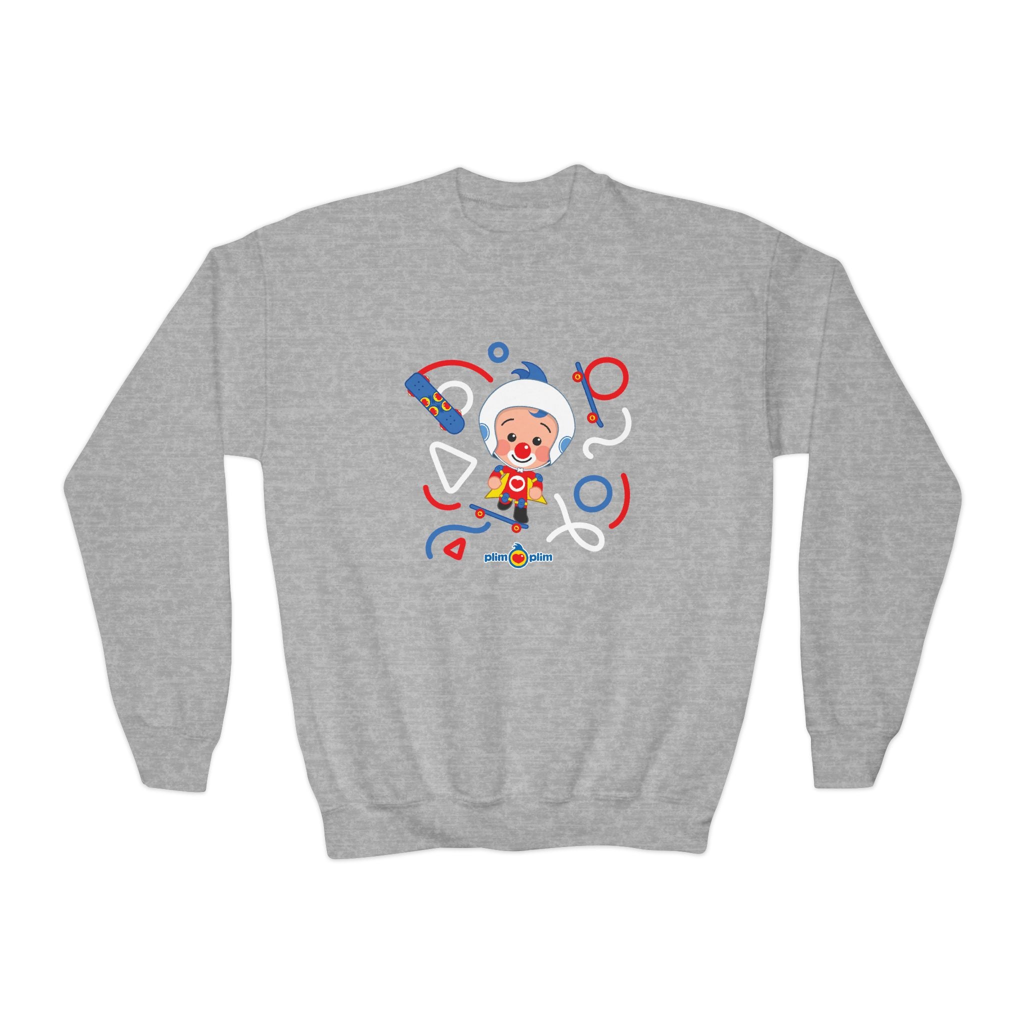 Plim Plim Sudadera Juvenil de Cuello Redondo Patineta