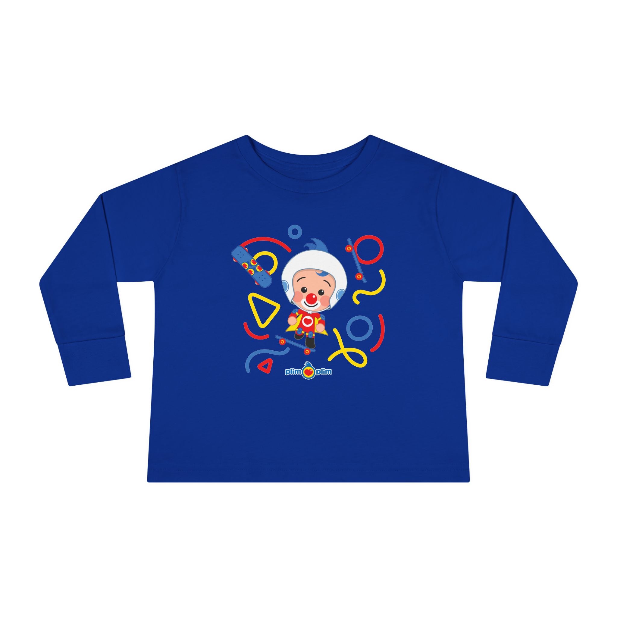 Plim Plim Camiseta Manga Larga de Niños Patineta