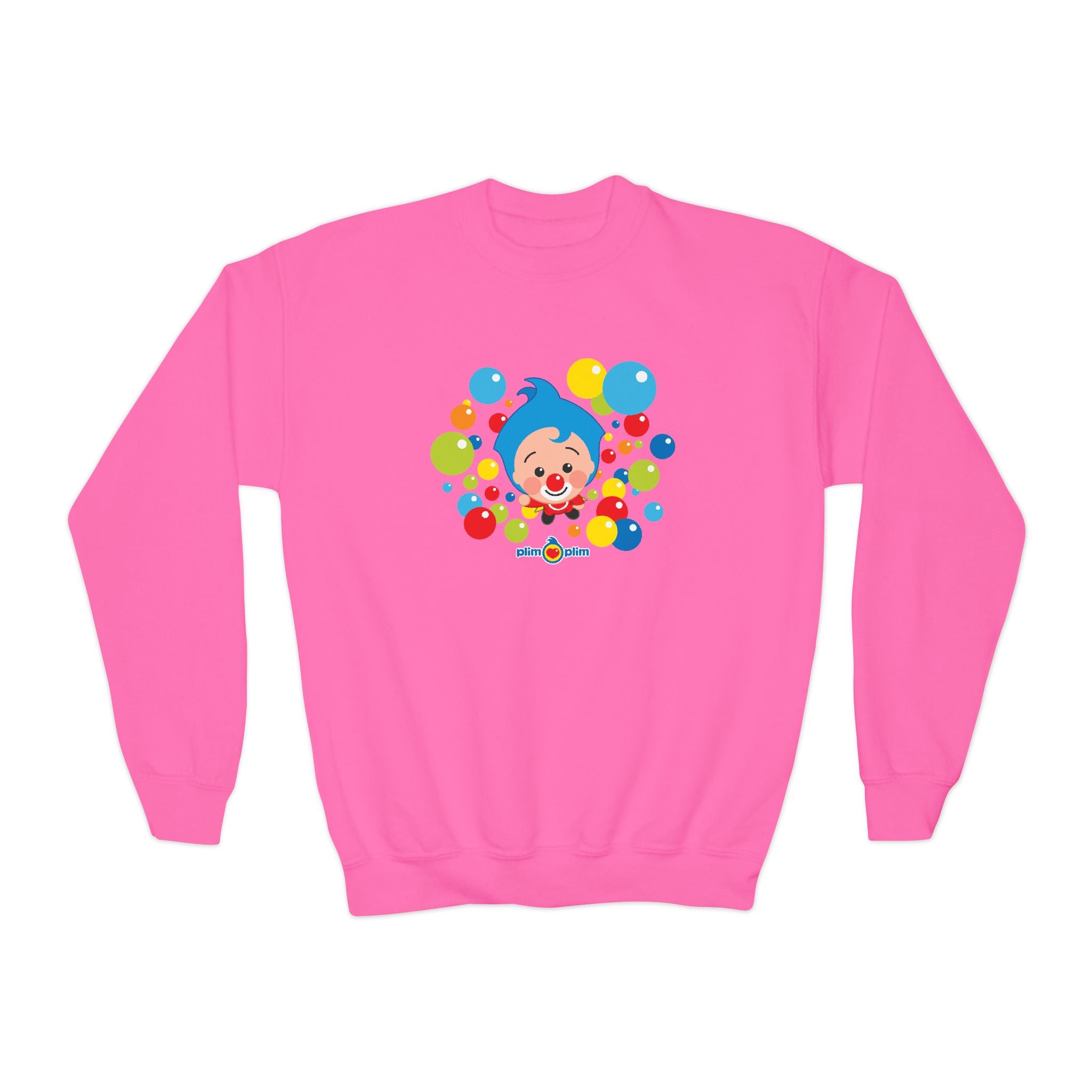 Plim Plim Sudadera Juvenil de Cuello Redondo Burbujas
