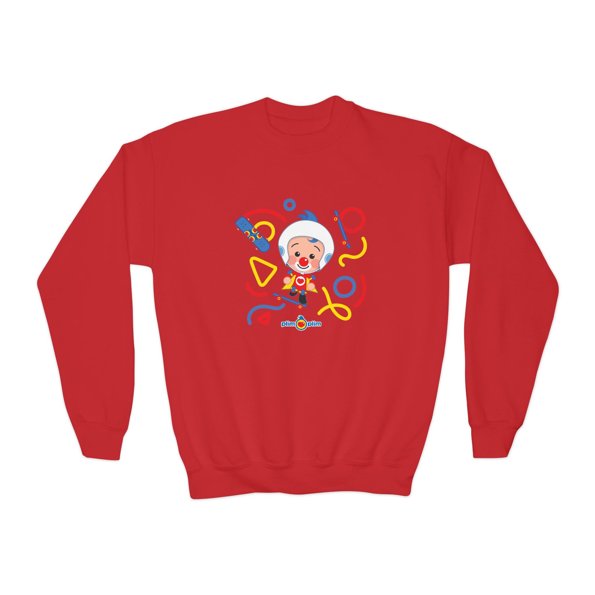 Plim Plim Sudadera Juvenil de Cuello Redondo Patineta