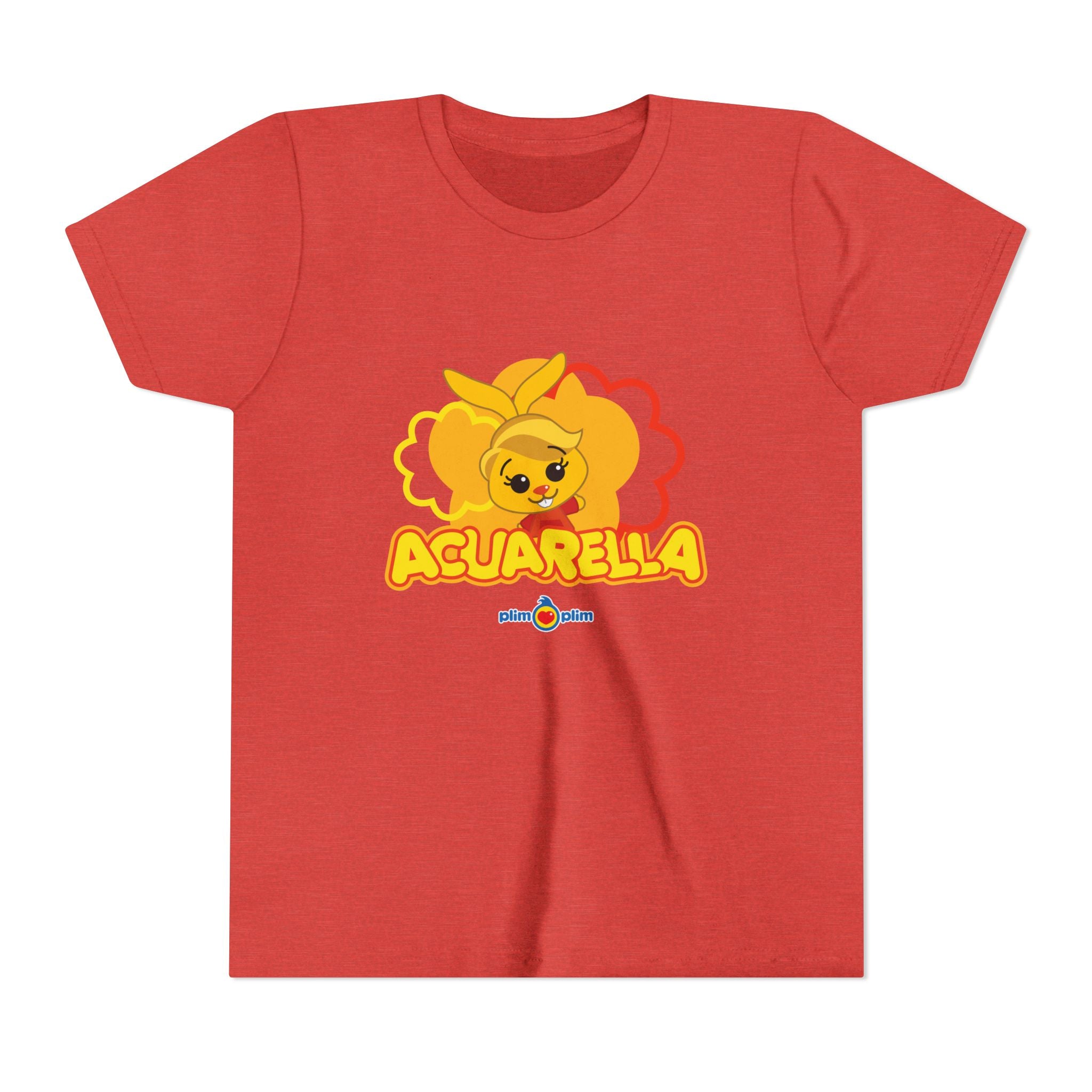 Plim Plim Camiseta Juvenil de Manga Corta Acuarella