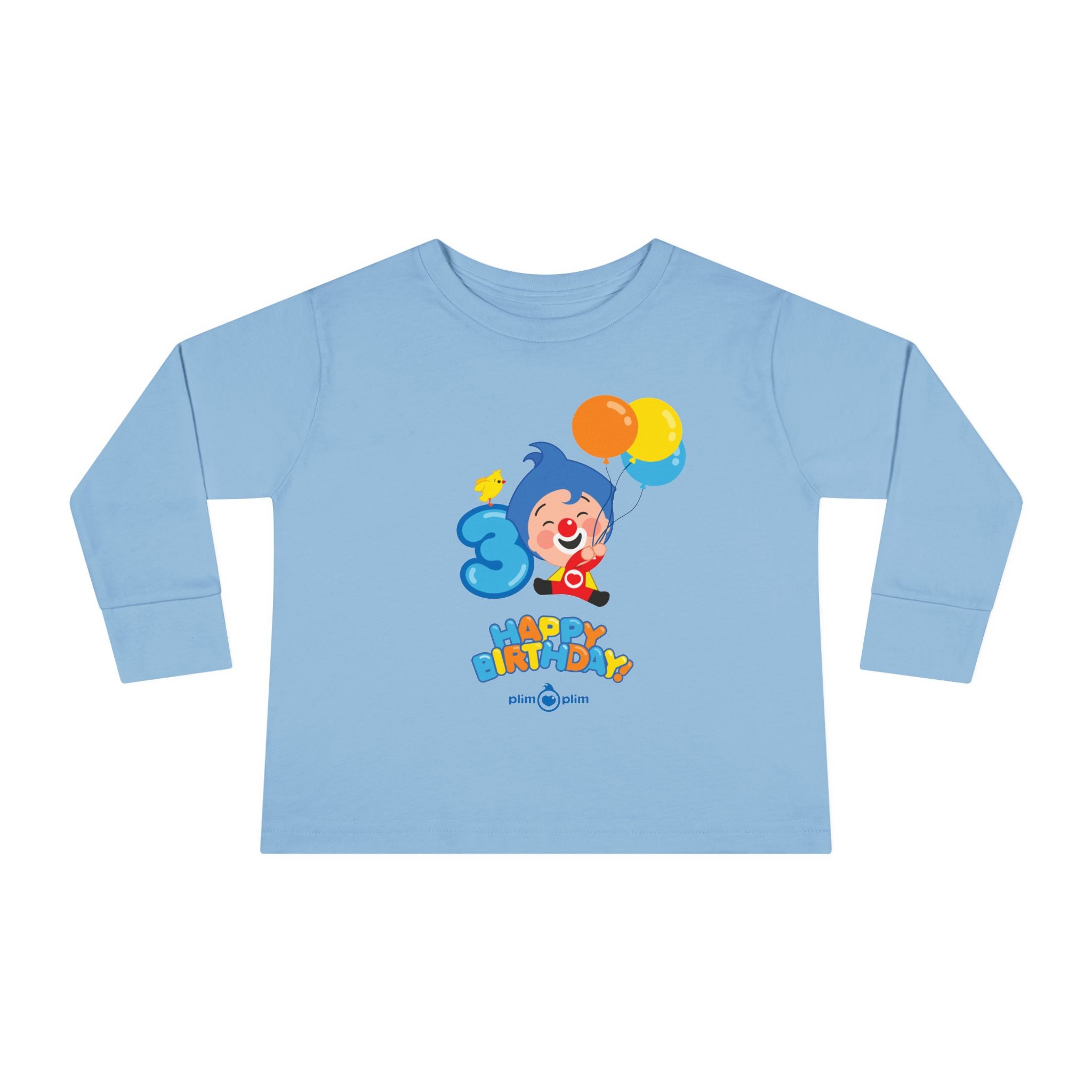 Plim Plim Camiseta Manga Larga de Niños Cumple 3