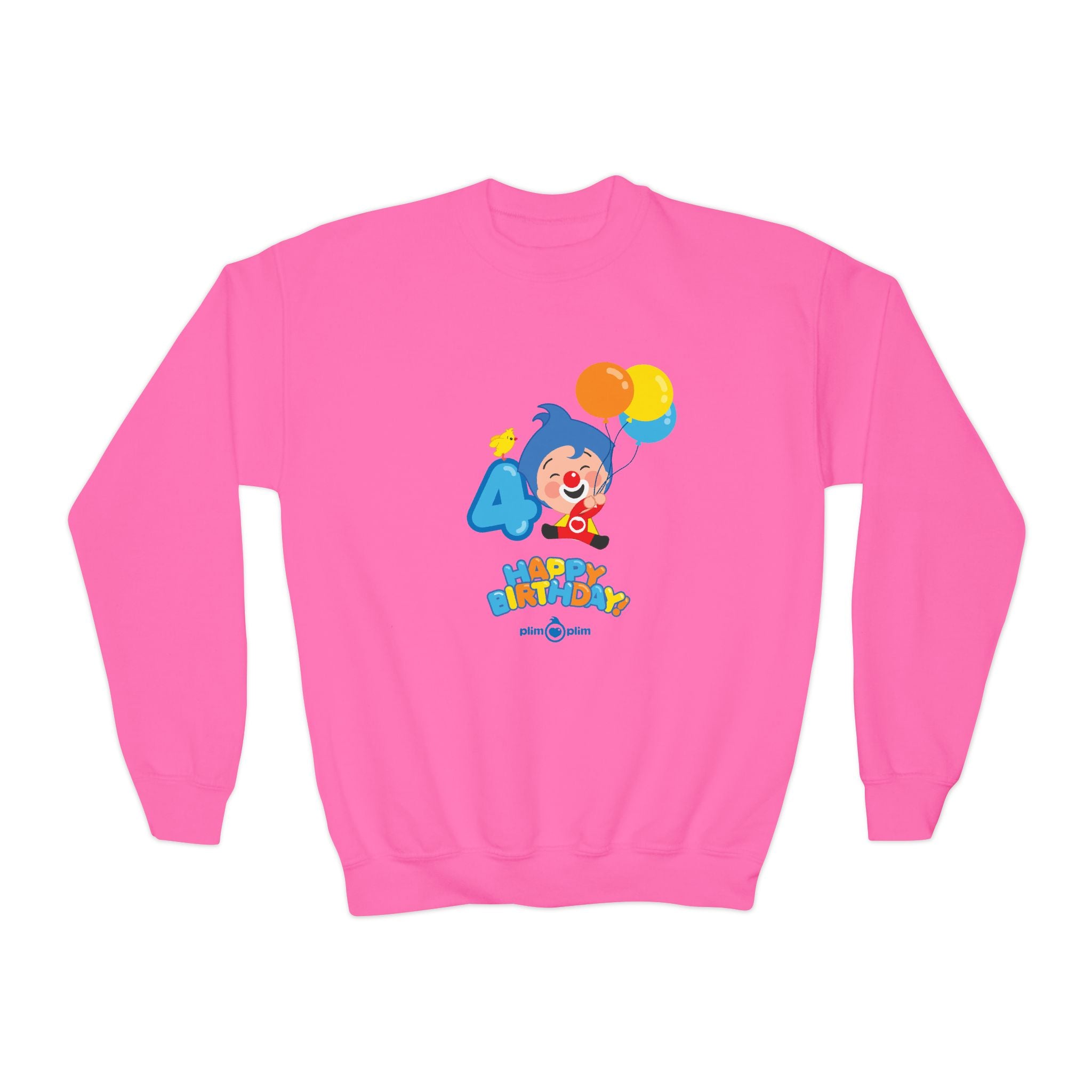 Plim Plim Sudadera Juvenil de Cuello Redondo Cumple 4
