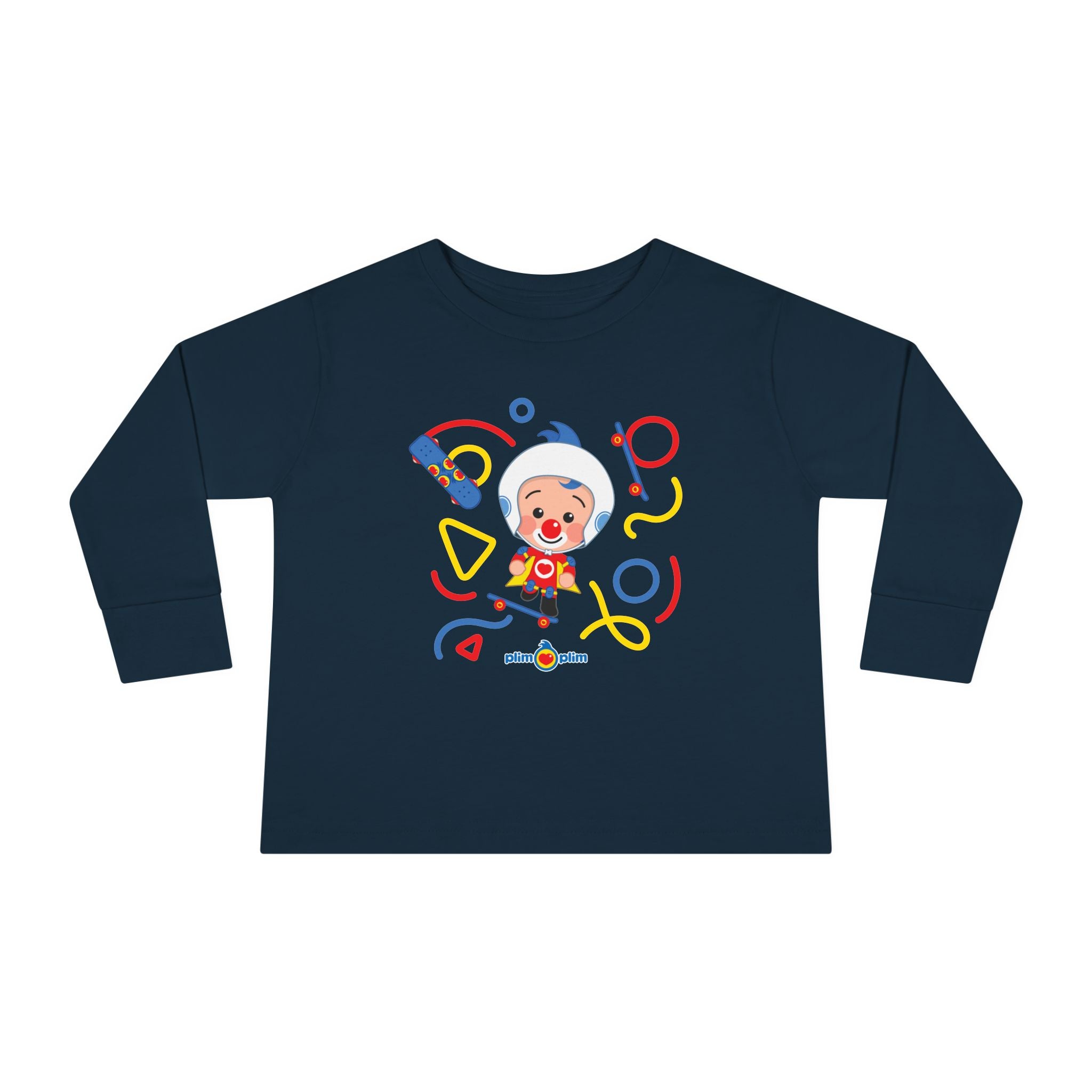 Plim Plim Camiseta Manga Larga de Niños Patineta