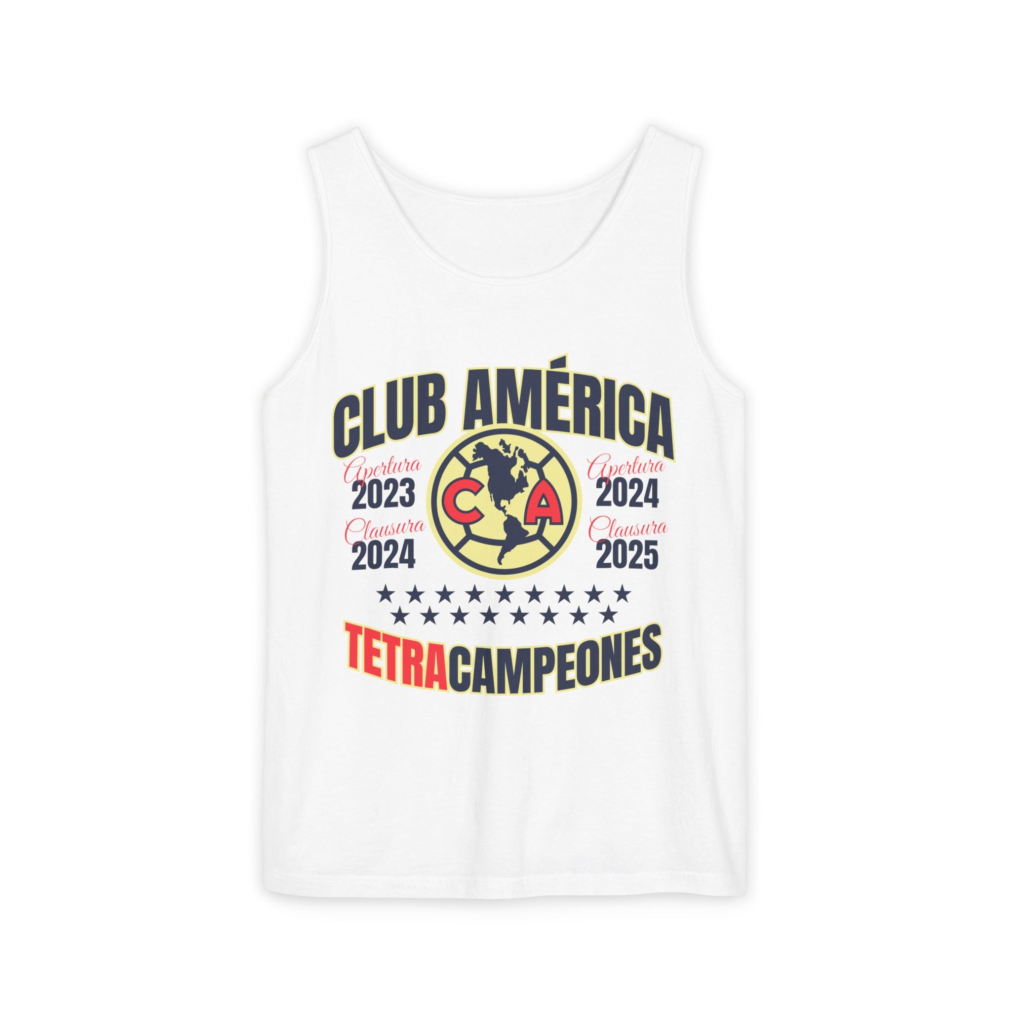 Club América Tetracampeones Tank Top Collection - Unisex Garment-Dyed Shirt