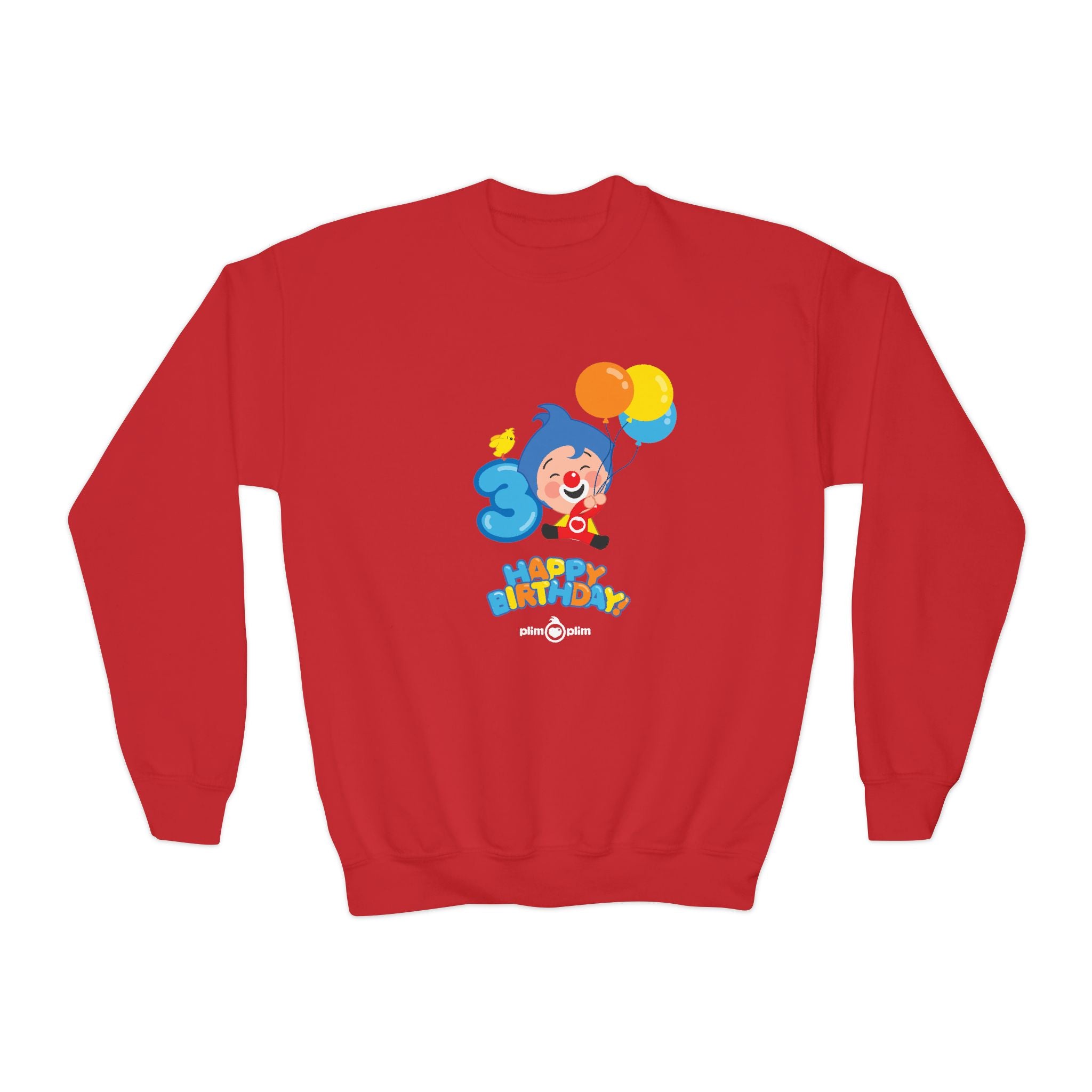 Plim Plim Sudadera Juvenil de Cuello Redondo Cumple 3