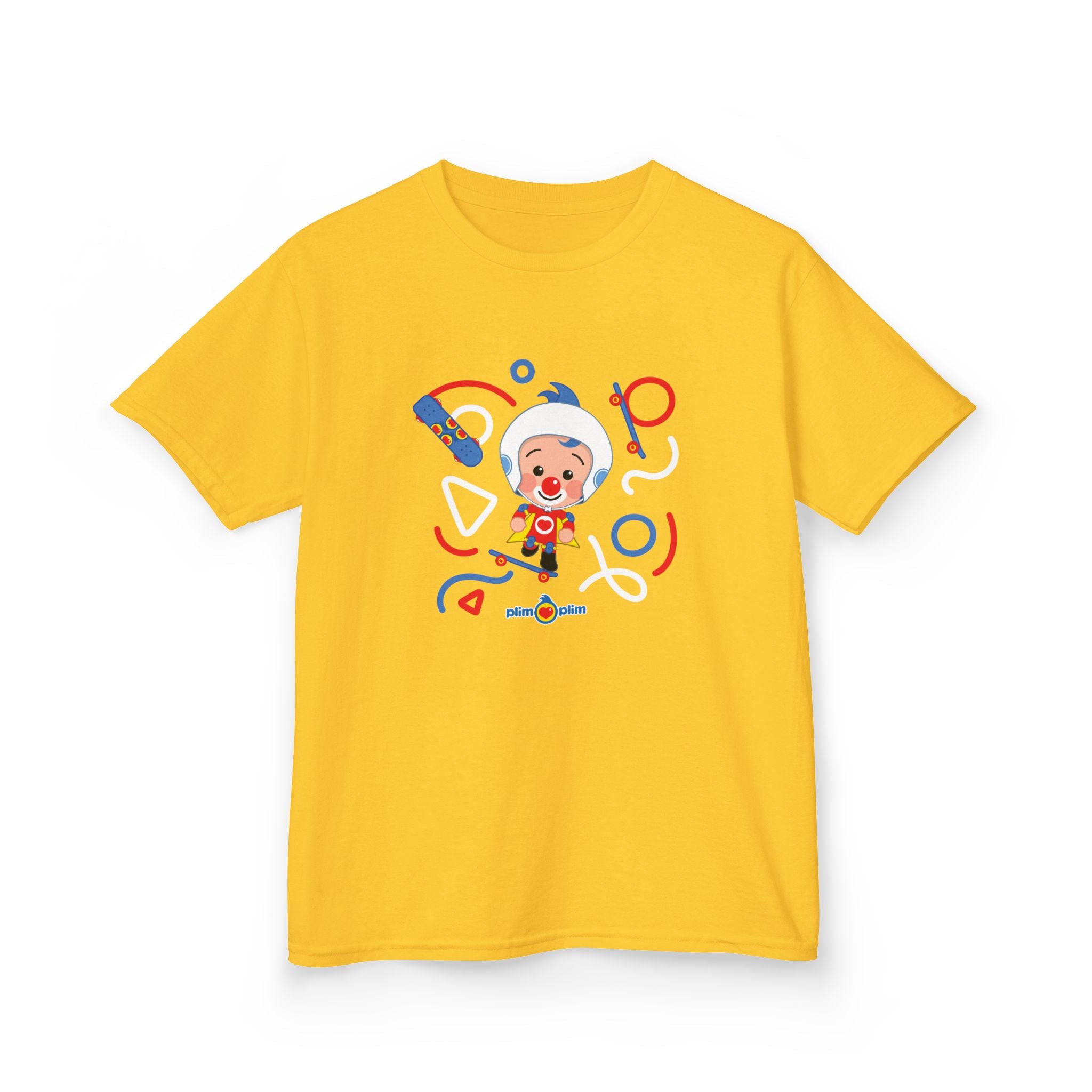 Plim Plim Camiseta para Niños de Algodón Grueso Patineta