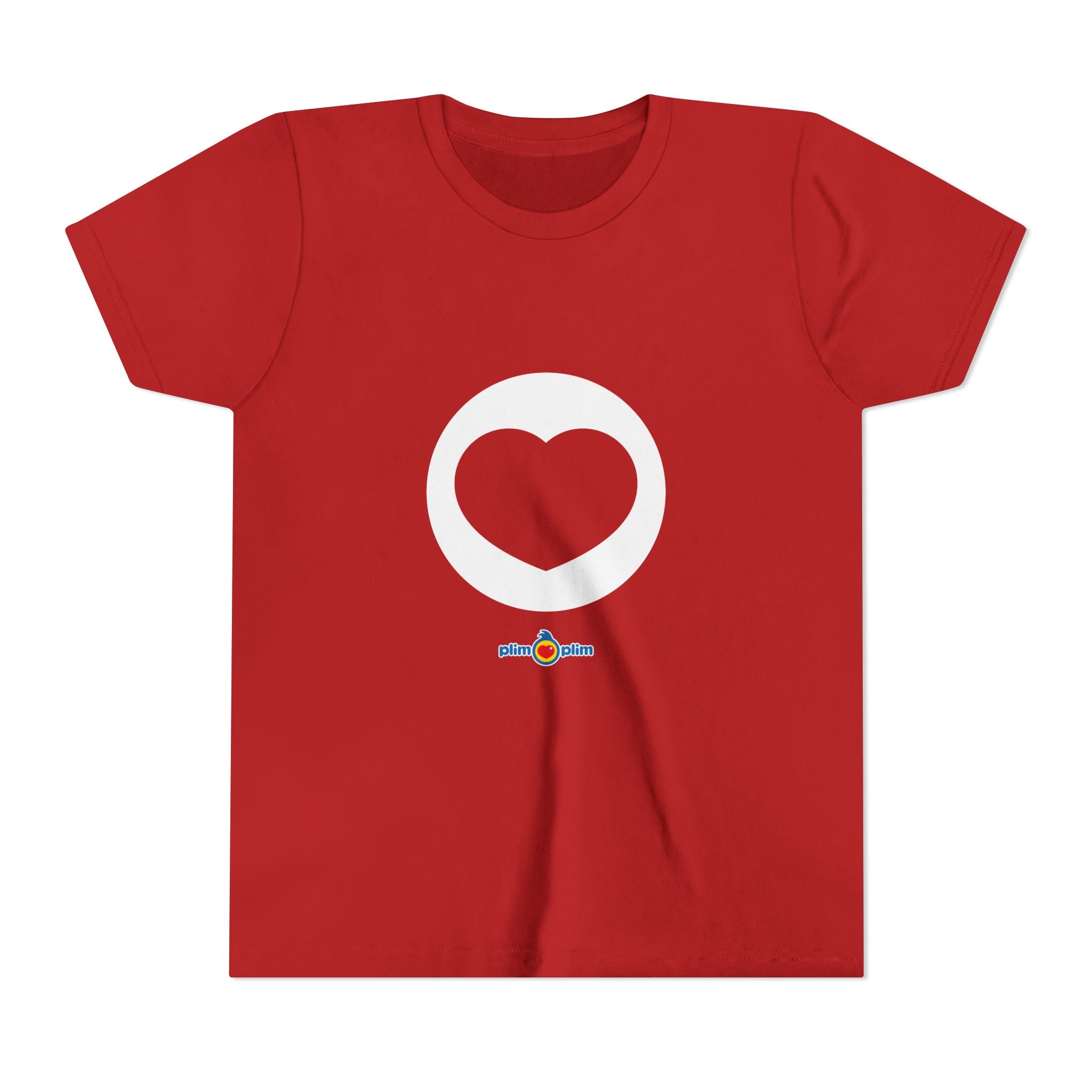 Plim Plim Camiseta Juvenil de Manga Corta Corazón