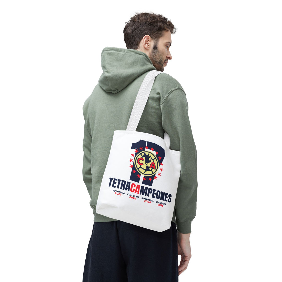 Club América Tetracampeones Tote Bag - Iconic Crest and Bold Lettering
