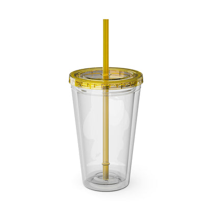Mikecrack Acrylic Tumbler with Straw