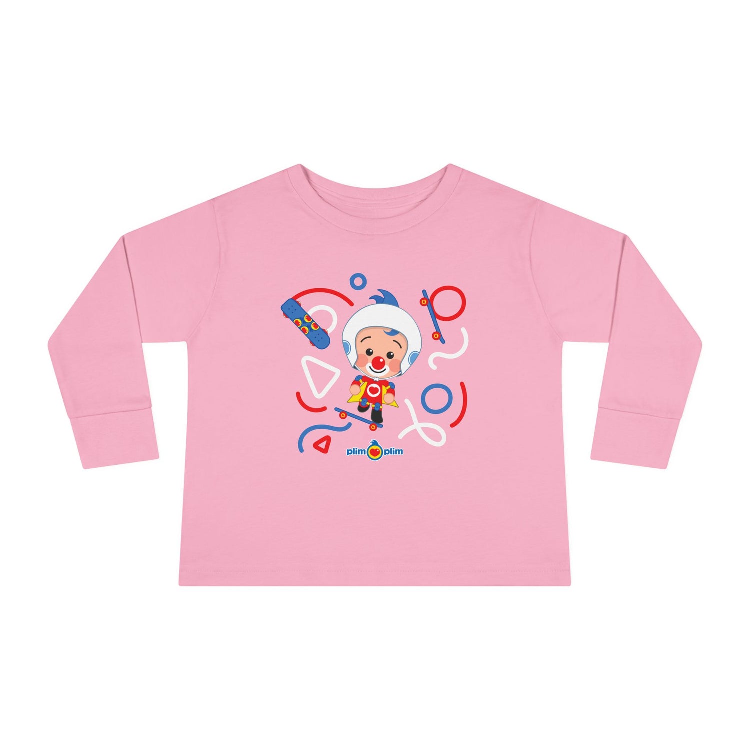 Plim Plim Camiseta Manga Larga de Niños Patineta