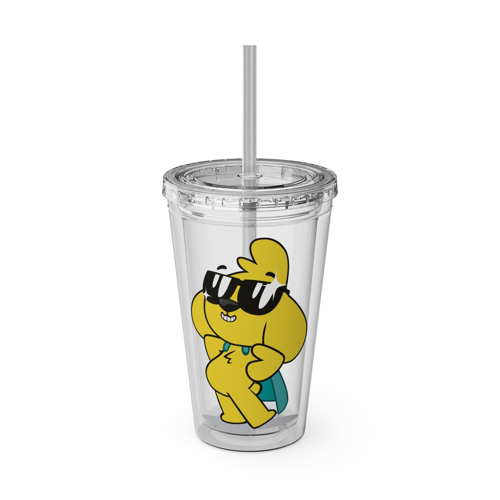 Mikecrack Acrylic Tumbler with Straw