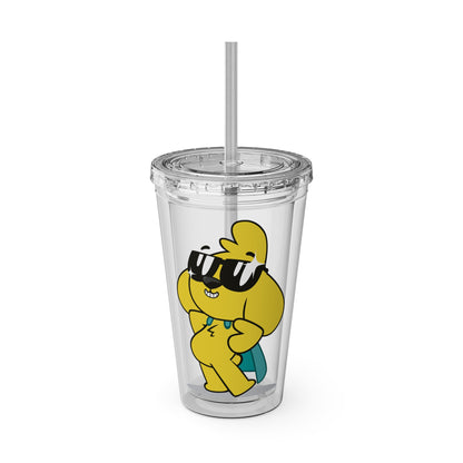 Mikecrack Acrylic Tumbler with Straw