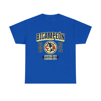 Club America Unisex Tee - Bicampeon Negro y Azul
