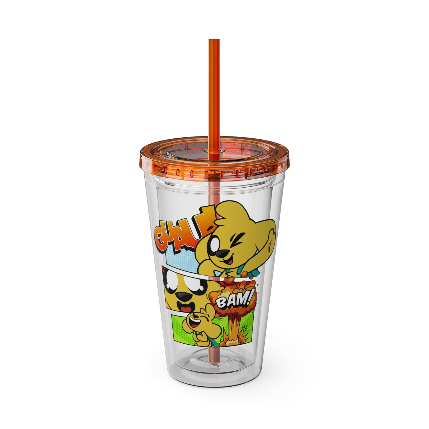 Mikecrack Acrylic Tumbler with Straw
