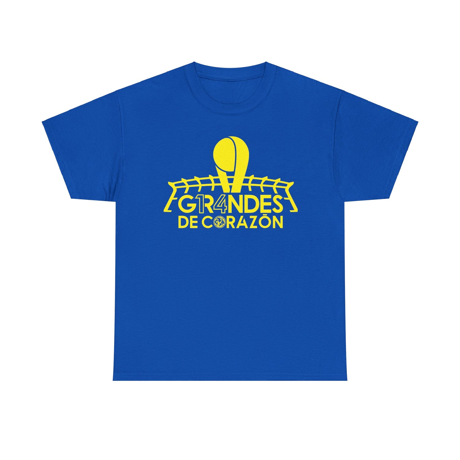 Club America Unisex Tee - Campeon Grandes de Corazon Negro y Azul