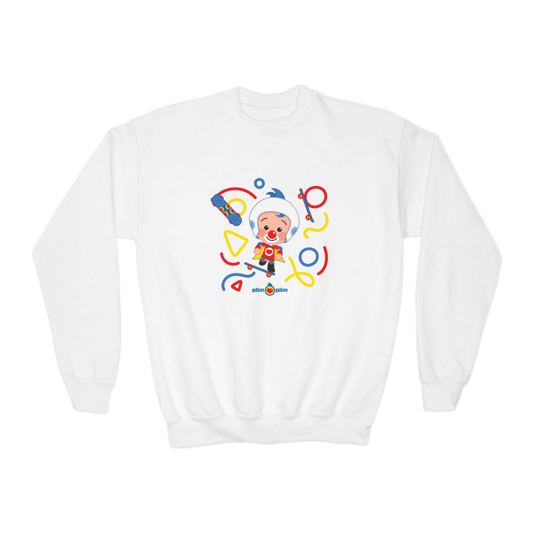 Plim Plim Sudadera Juvenil de Cuello Redondo Patineta
