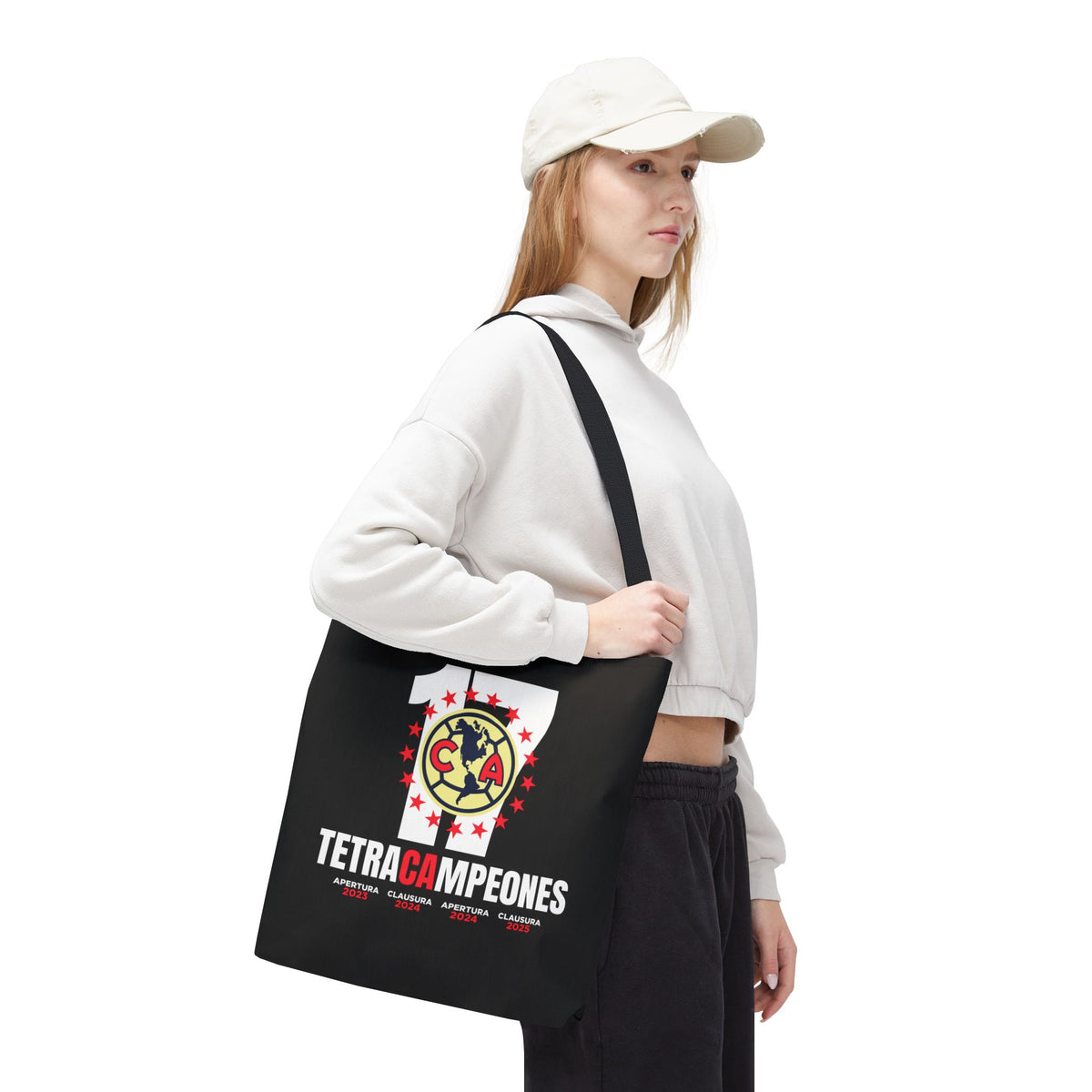 Club América Tetracampeones Tote Bag - Iconic Crest and Bold Lettering – official Club América licensed merch (view 6)