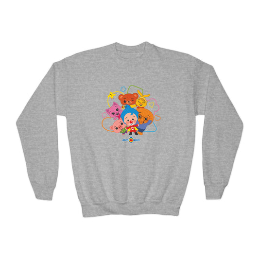 Plim Plim Sudadera Juvenil de Cuello Redondo Amigos