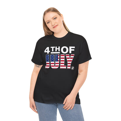 Fourth of July Unisex Tee with Minimalist US Flag Design