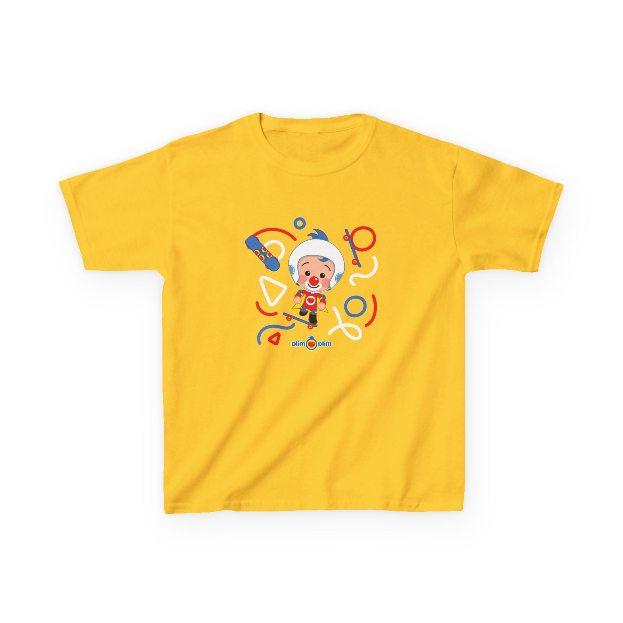 Plim Plim Camiseta para Niños de Algodón Grueso Patineta