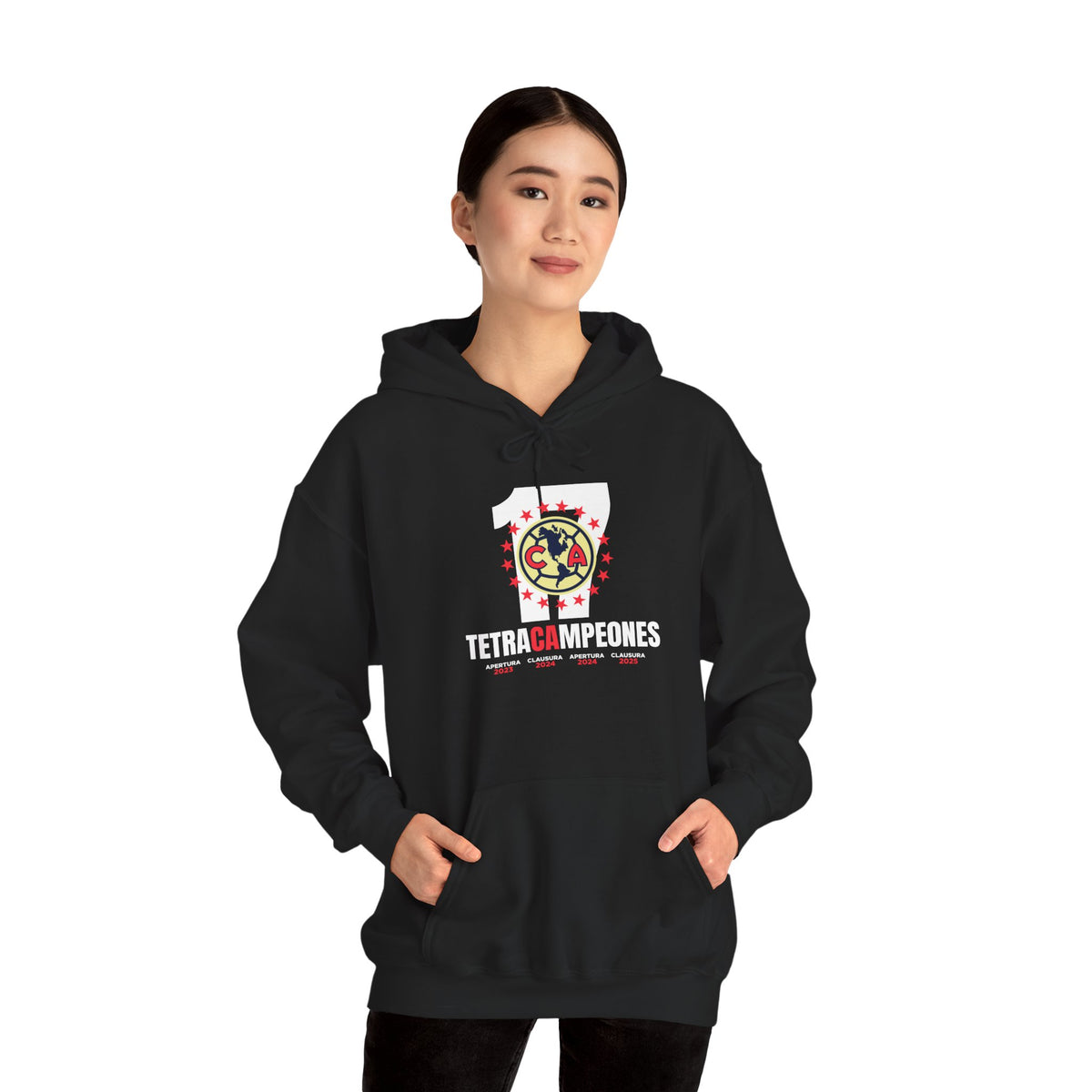 Club América — 17 four-time champion Unisex Heavy Blend™ Hooded Sweatshirt – official Club América licensed merch