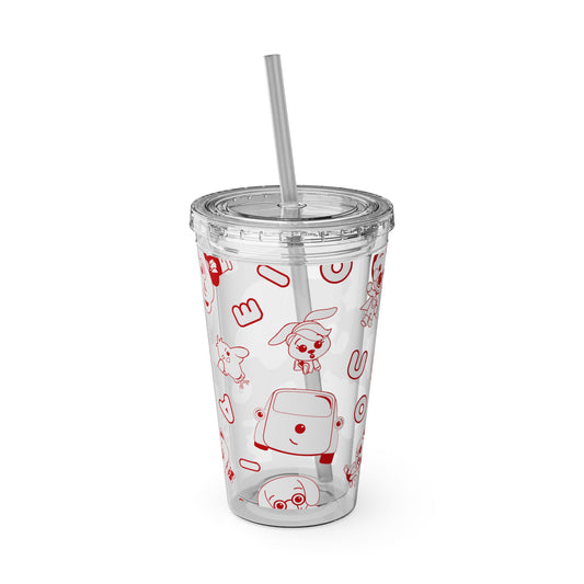 Sunsplash Tumbler with Straw, 16oz