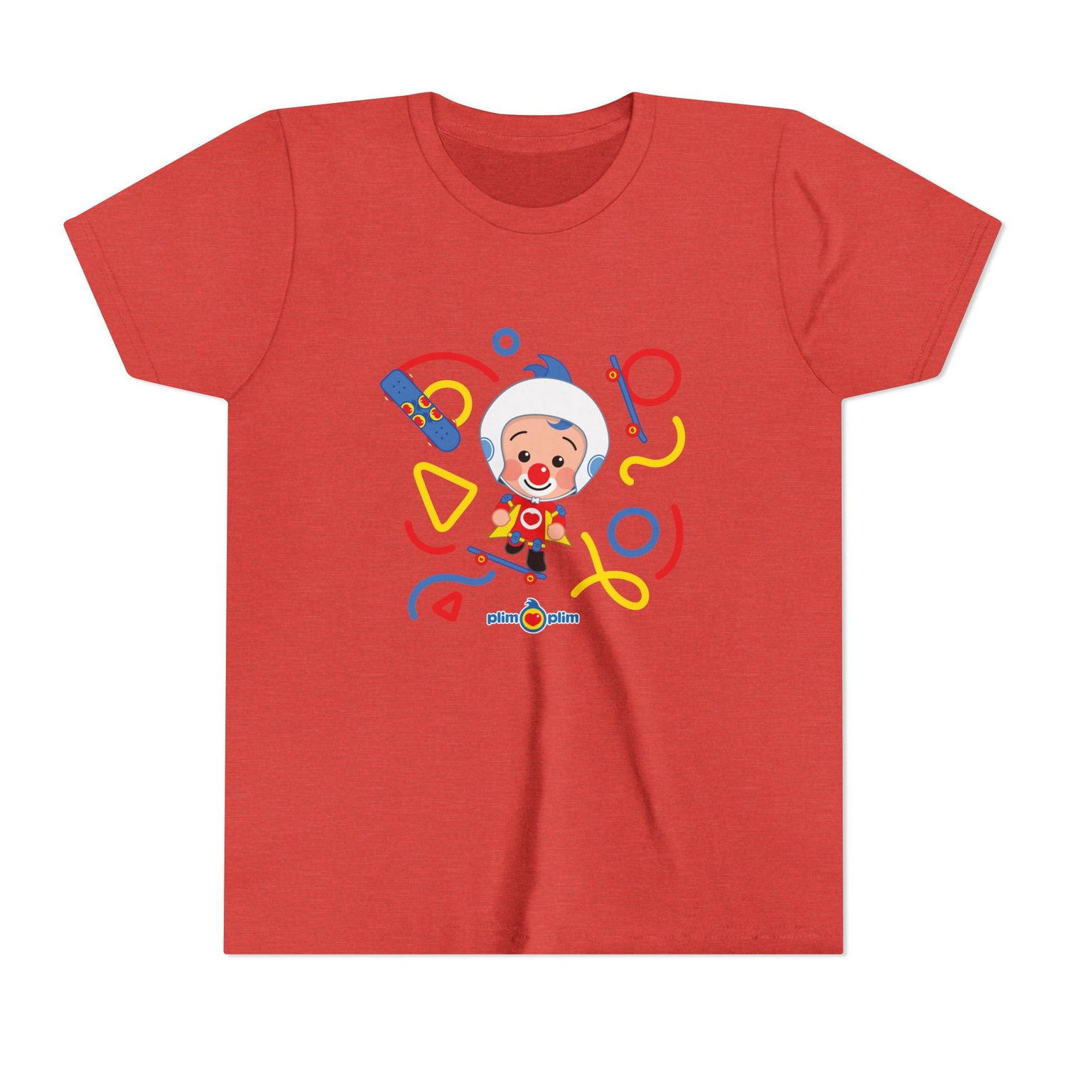 Plim Plim Camiseta Juvenil de Manga Corta Patineta