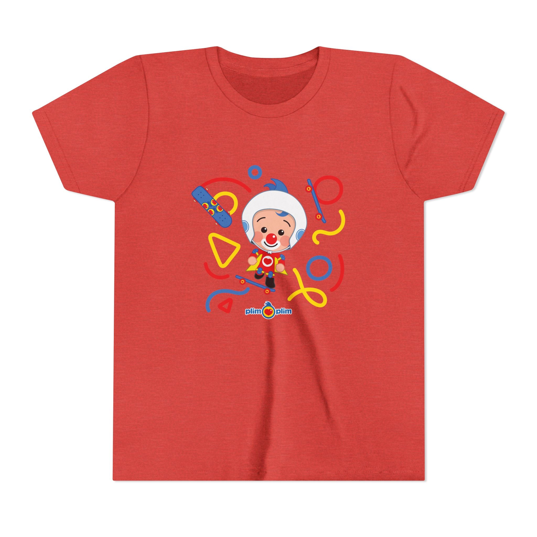 Plim Plim Camiseta Juvenil de Manga Corta Patineta