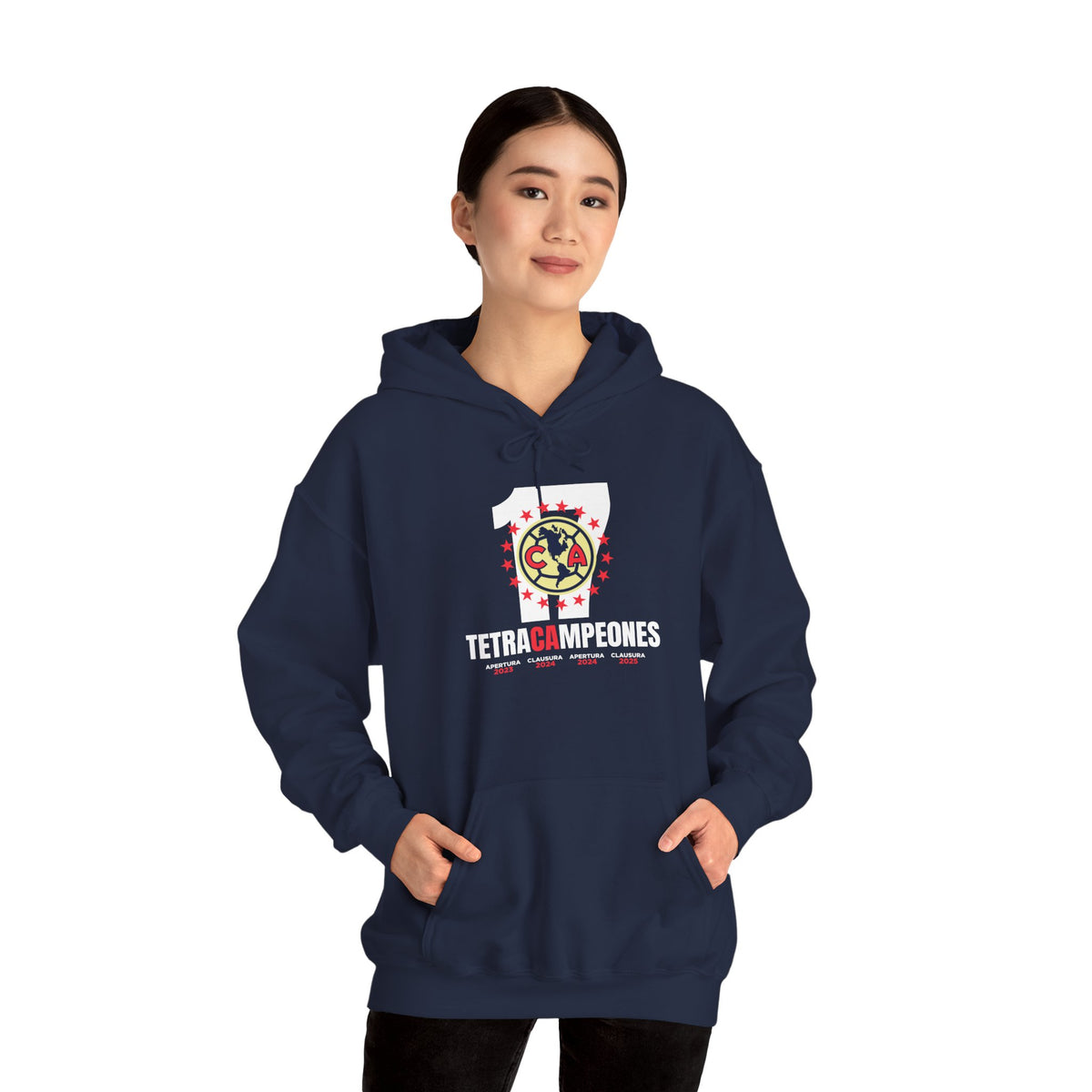 Club América — 17 four-time champion Unisex Heavy Blend™ Hooded Sweatshirt – official Club América licensed merch (view 16)