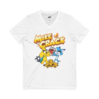 Camiseta unisex con cuello en V Mikecrack 