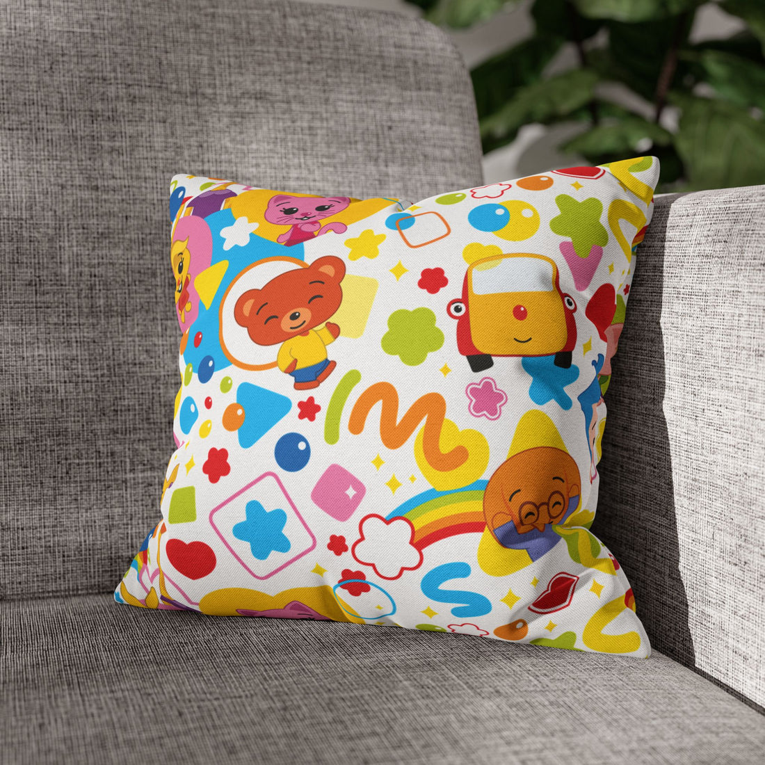 Spun Polyester Square Pillowcase