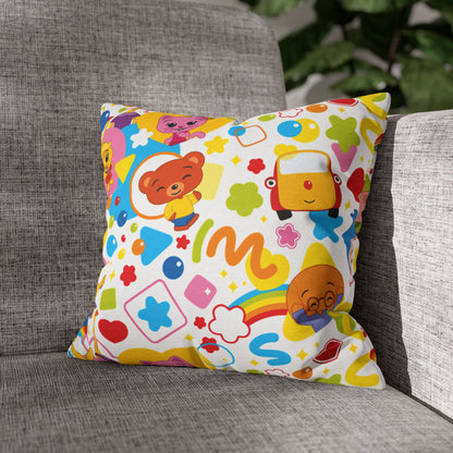 Spun Polyester Square Pillowcase