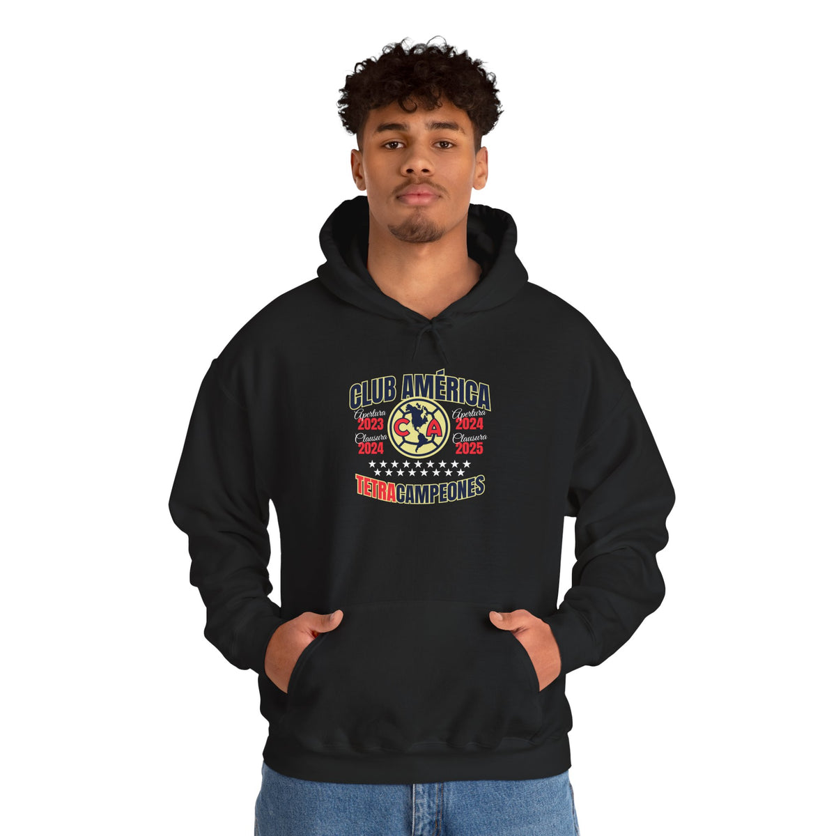 Club América — 17 four-time champion Unisex Heavy Blend™ Hooded Sweatshirt – official Club América licensed merch
