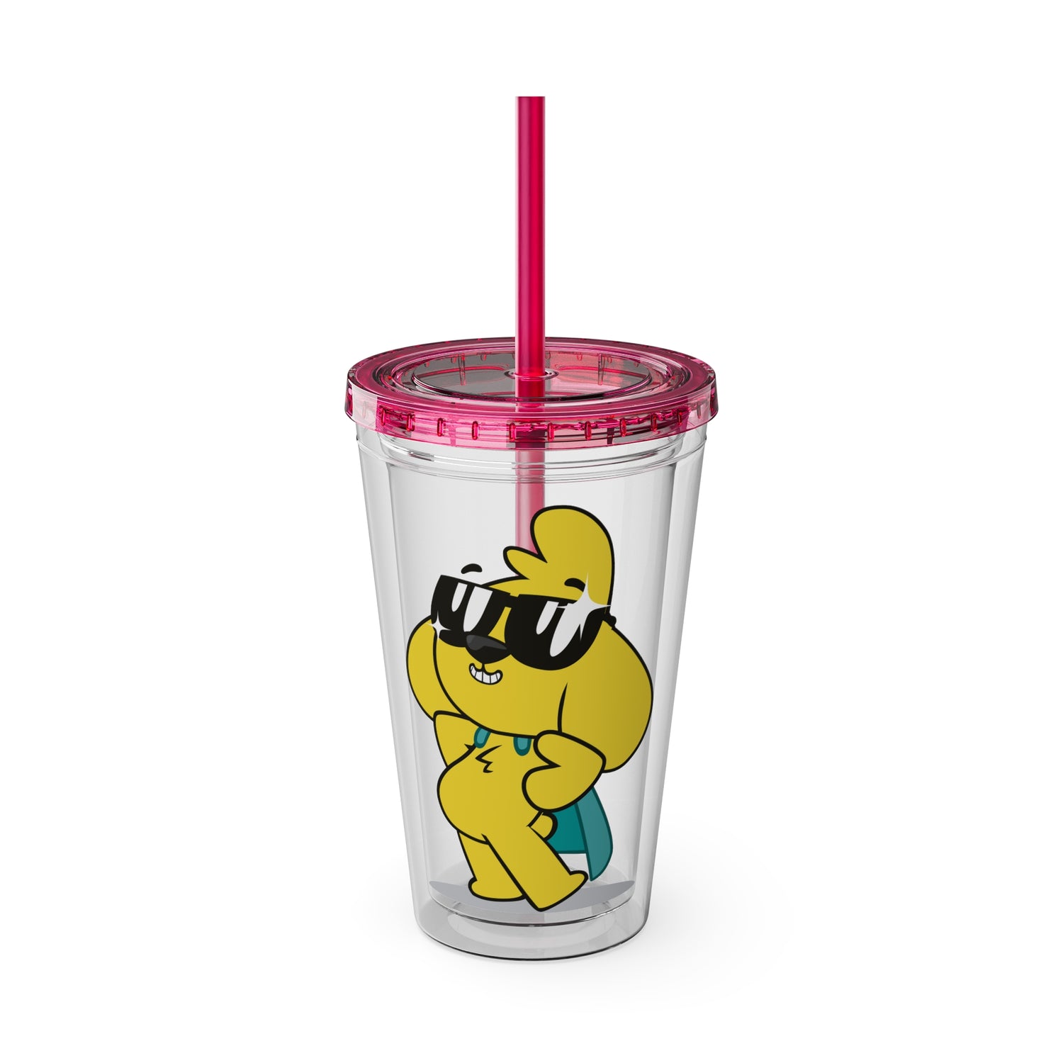 Mikecrack Acrylic Tumbler with Straw