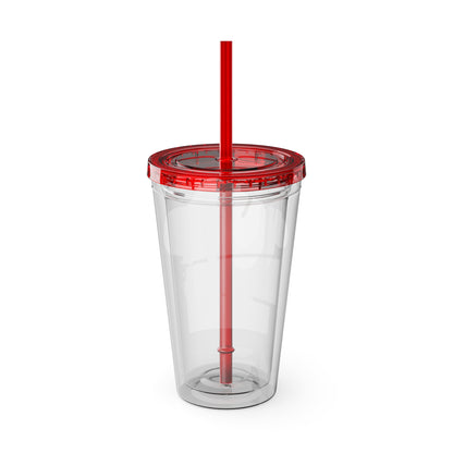 Mikecrack Acrylic Tumbler with Straw