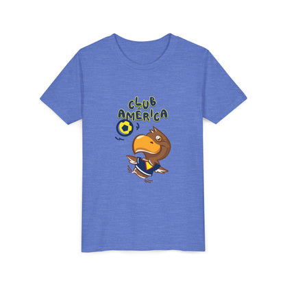 Club América Youth Kids Tee -  Collection, Eagle Mascot, Yellow &amp; Blue Colors