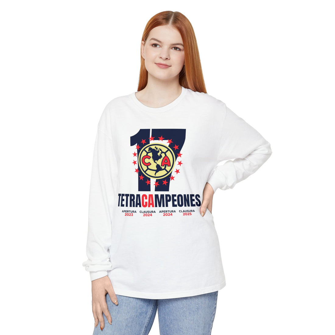Club América Tetracampeones Long Sleeve T-Shirt Collection