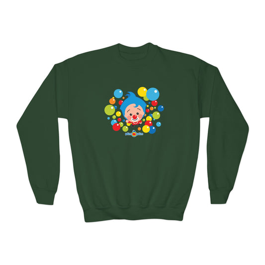 Plim Plim Sudadera Juvenil de Cuello Redondo Burbujas