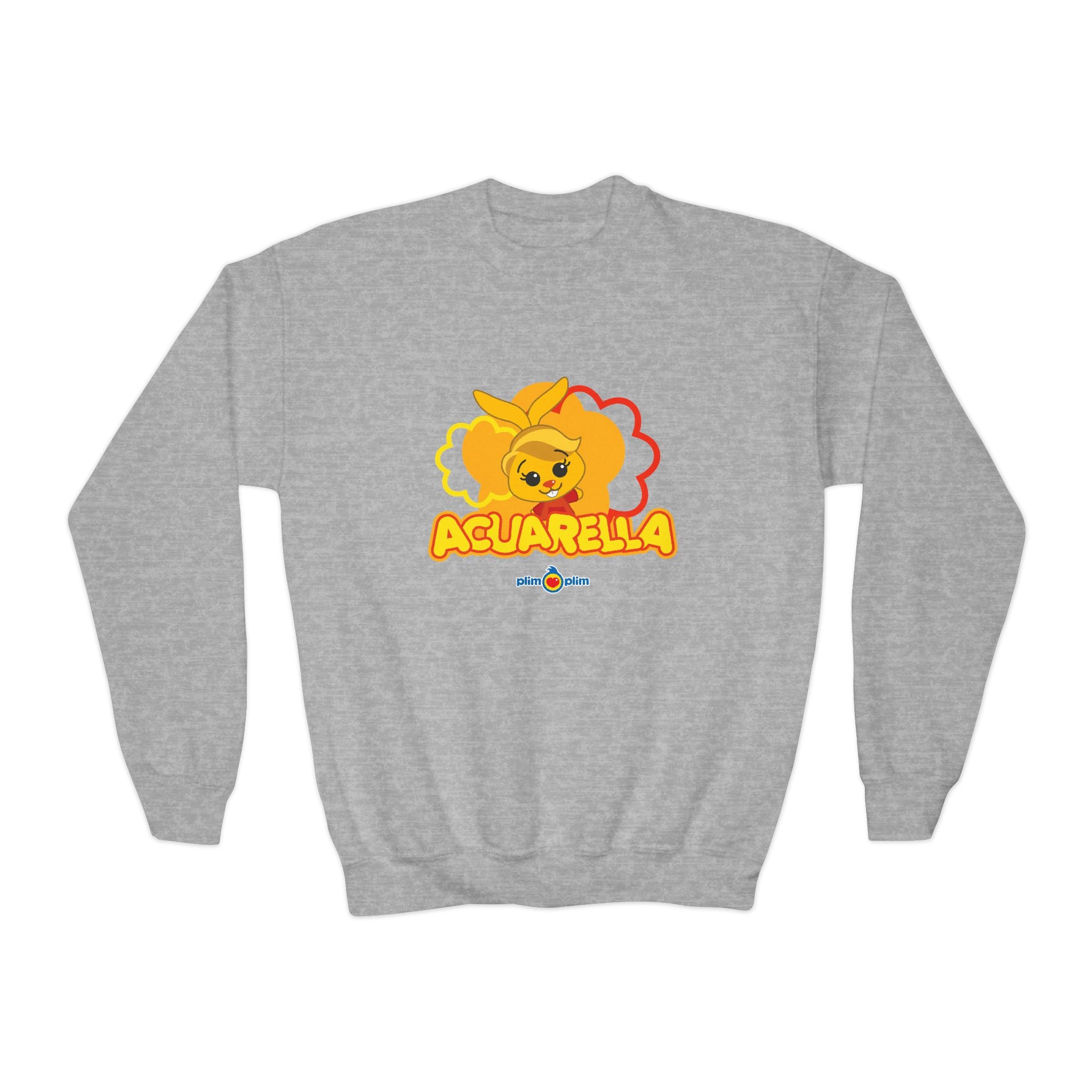 Plim Plim Sudadera Juvenil de Cuello Redondo Acuarella