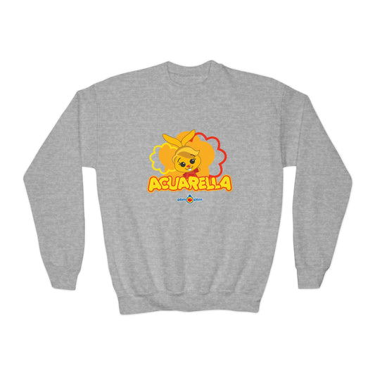 Plim Plim Sudadera Juvenil de Cuello Redondo Acuarella