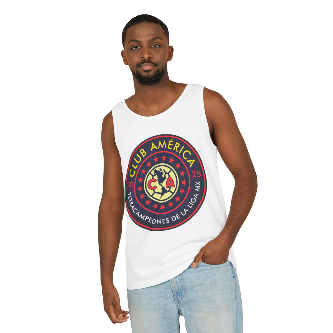 Club América Tetracampeones Tank Top Collection - Unisex Garment-Dyed Shirt