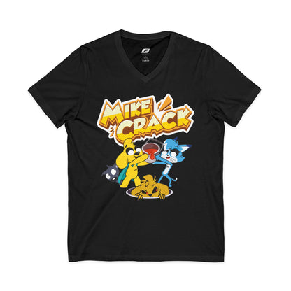 Camiseta unisex con cuello en V Mikecrack 