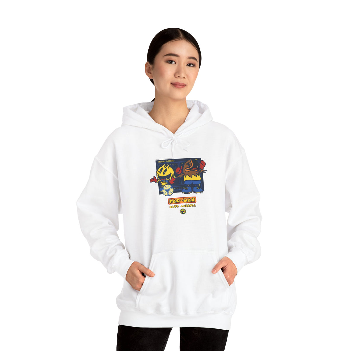 Club América x PAC-MAN - Hooded Sweatshirt – official Club América x PAC-MAN licensed merch