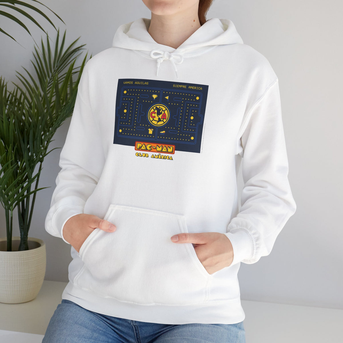 Club América x PAC-MAN - Hooded Sweatshirt – official Club América x PAC-MAN licensed merch (view 2)
