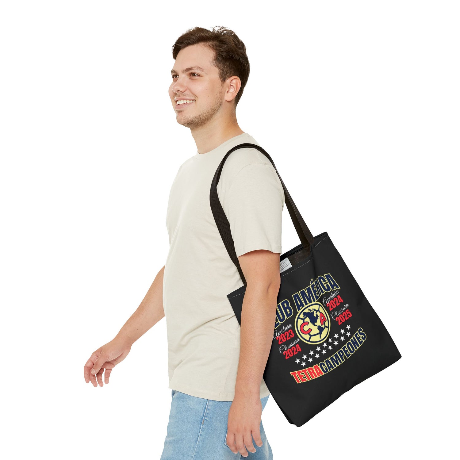Club América Tetracampeones Tote Bag - Iconic Crest and Bold Lettering