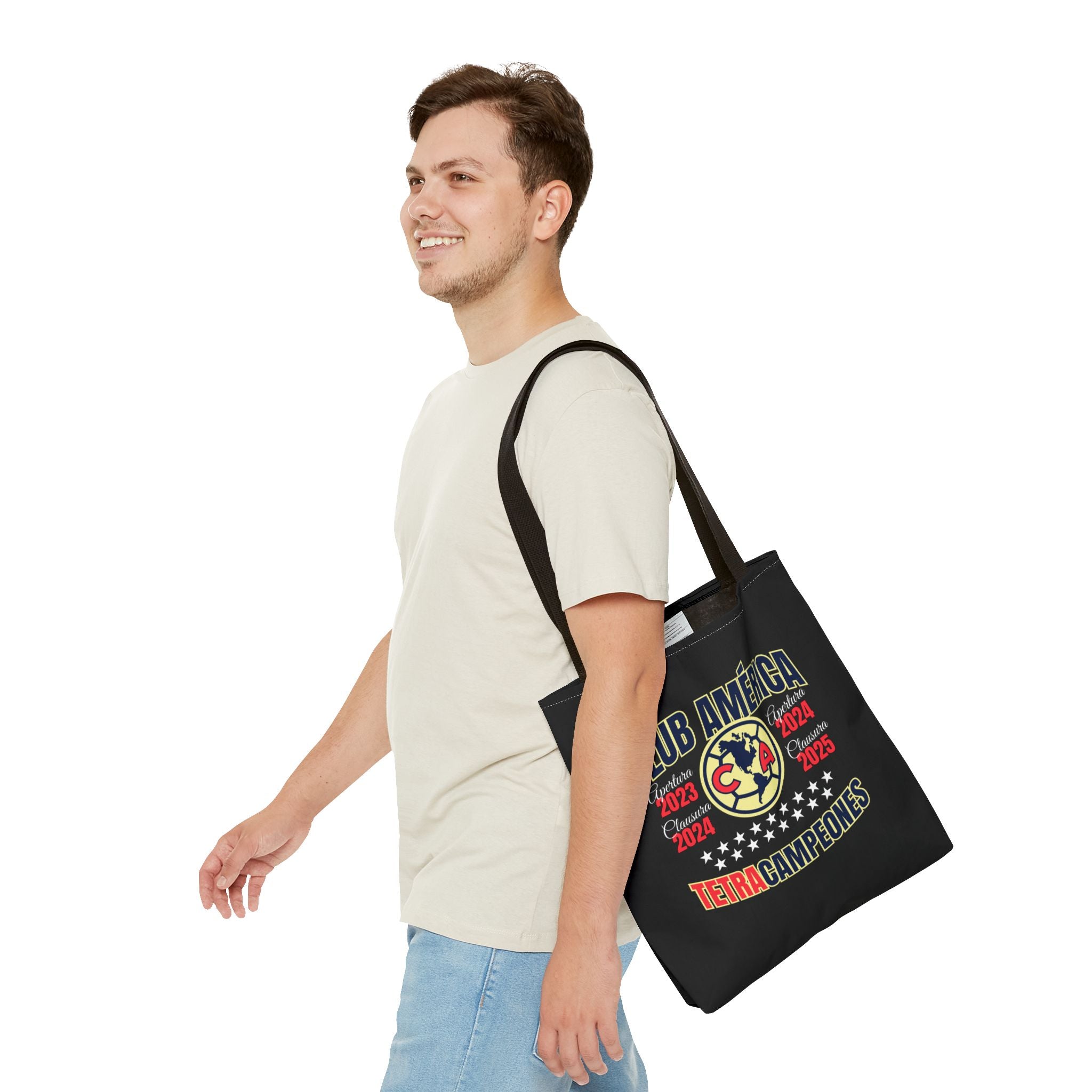 Club América Tetracampeones Tote Bag - Iconic Crest and Bold Lettering