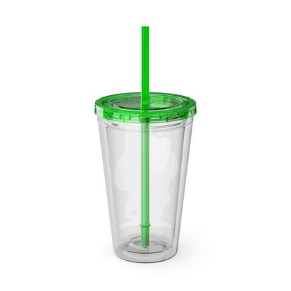 Mikecrack Acrylic Tumbler with Straw