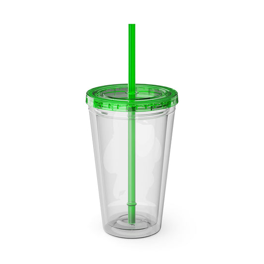 Mikecrack Acrylic Tumbler with Straw