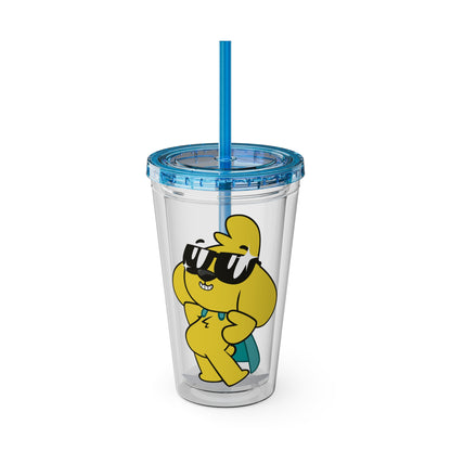 Mikecrack Acrylic Tumbler with Straw